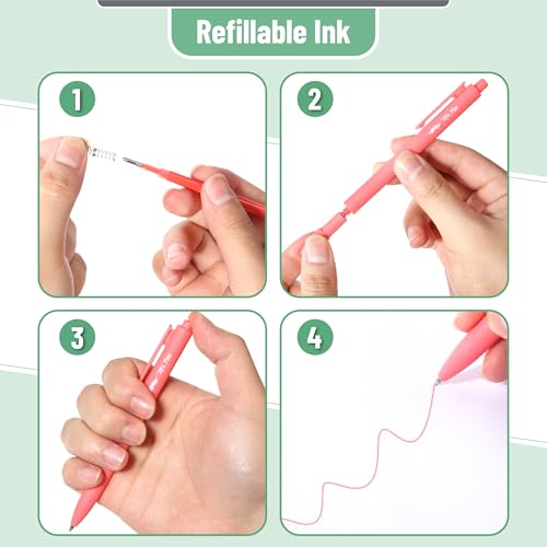 Mr. Pen- Retractable Gel Pens, 10 Pack, Colorful Ink, Fine Point 0.7mm | Fast Dry, Smooth Writing, Cute Pens for Drawing, Writing Planner and School Supplies