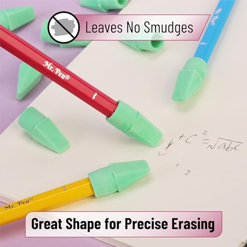 Mr. Pen- Pencil Erasers Toppers, 120 Pack, Green, Erasers for Pencils | Pencil Top Erasers, Pencil Eraser - color: Green, size: 120 Pack