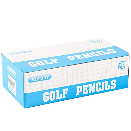 Rarlan Golf Pencils with Erasers, 2 HB, Pre-Sharpened, 200 Count Bulk Pack | 3.5” Mini Pencil, Small Pencil for Kids Teachers Classroom Games, Back to School Supplies