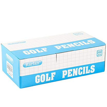 Rarlan Golf Pencils with Erasers, 2 HB, Pre-Sharpened, 200 Count Bulk Pack | 3.5” Mini Pencil, Small Pencil for Kids Teachers Classroom Games, Back to School Supplies