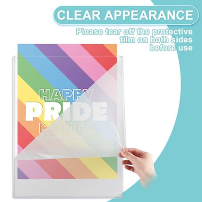 Jecery 10 Pcs 9 x 12'' Rigid Print Protectors Clear Rigid Plastic Paper Page Protectors Photo Plastic Sleeves for Document - size: 9 x 12''