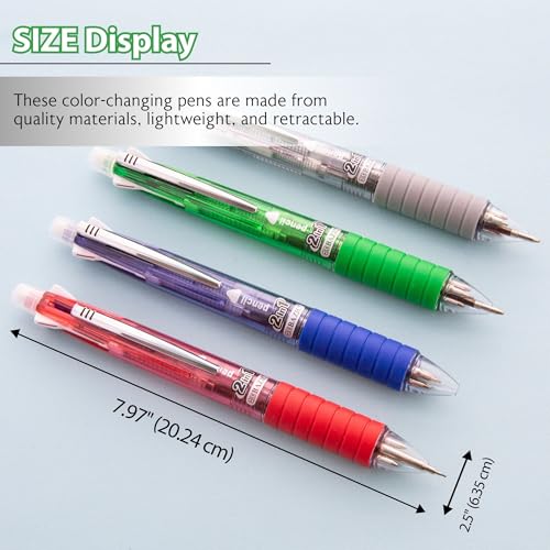 BAZIC PRODUCTS 2-in-1 Mechanical Pencil & 4-Color Pen, Bold, 4-Set | barrel: 4-color ballpoint pen plus 0.7 mm mechanical pencil, 1.0 mm bold ink, cushion grip, refillable