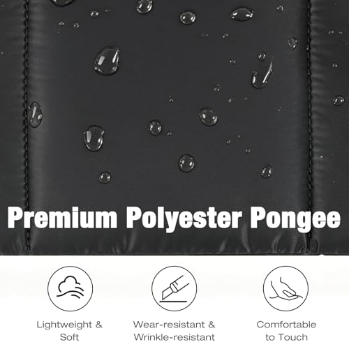 MoKo 13.3-14 Inch Puffer Quilted Laptop Sleeve Fit with New 13" MacBook Neo A18 Pro, Mac Air 13'' M5 2026, MacPro 14'' M5, MacPro 13" M2/M1, Soft Inner Lining, Laptop Carrying Case, Black - color: Black, size: 13.3-14 inch