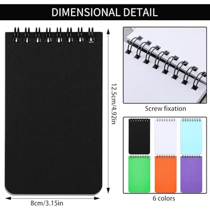 Pocket Notebook Mini Notepad Small Spiral Notebooks 3X5Inch (6-blank) | functionality PortabilityPortability convenience - size: 6-blank