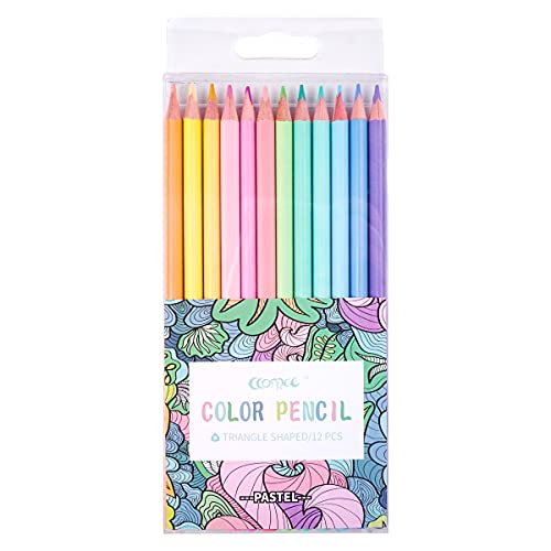 ECOTREE Macaron Colored Pencils, Soften Wood, Pastel Coloring for Adult and Kids, Art Supplies for School, Coloring, Drawing, Shading, Back to School Supplies, 12 Count - color: 12 Pastel Colors