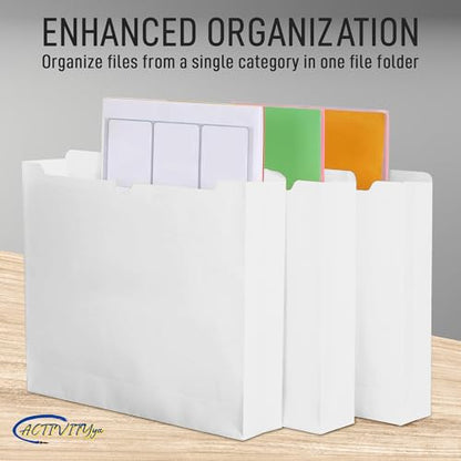 White File Jackets, 2 Inch Expansion, Letter Size, Reinforced Straight-Cut Tab, 6 Pack - color: White, style: 2 Inch Expansion