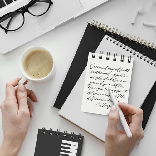 8 Pads Music Small Spiral Notebooks,Piano Keyboard and Musical Notes Cover Memo Notepads Blank A7 Mini Pocket Journal Notebook School Student Notebooks for Music Party Favors Gift,50sheet/pad