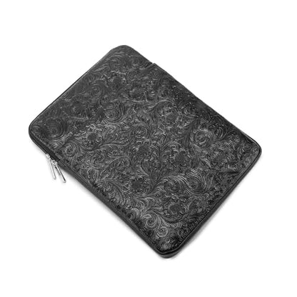 Kinmac 360° Protective Vertical Laptop Sleeve Case Cover Bag (Paisley Black PU, 12.5 inch-13.3 inch) - color: Paisley Black PU, size: 12.5 inch-13.3 inch