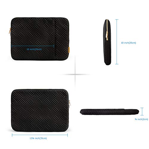 Laptop Sleeve,BAGSMART Laptop Cover Compatible with 13-13.3 inch Notebook,MacBook Air,MacBook Pro 14 Inch,Computer,Water Repellent Protective Case with Pocket,Black - color: Black, size: 13-13.3 Inch