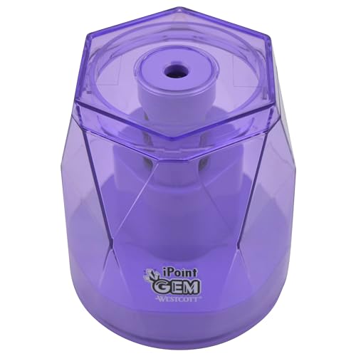 Westcott iPoint® GEM Battery Pencil Sharpener, Purple (00576) - color: Purple