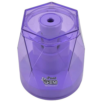 Westcott iPoint® GEM Battery Pencil Sharpener, Purple (00576) - color: Purple