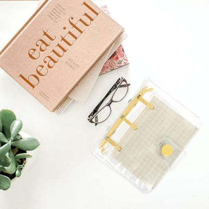GAROZATION Mini 3-ring Loose-leaf Binder Notebook, Small Decorative Scrapbook Notepad with Smooth Writing Pages, Multi-function Mini Notebook for School, Office, and Personal Notes