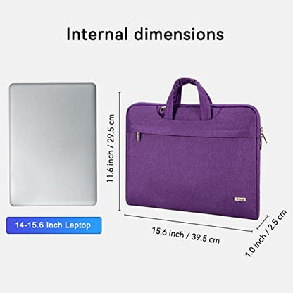 Voova Laptop Bag 15.6 Inch for Women, Waterproof Computer Sleeve Carrying Case with Shoulder Straps & Handle Compatible with Macbook Air 15, MacBook Pro 15/16, 15-16 Inch Hp Dell Lenovo Asus, Purple - color: Purple, size: 14-15.6In & 2019 New Macbook Pro