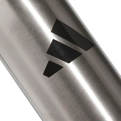 adidas Stainless Steel Metal Water Bottle 20 oz (600 mL) Straw Lid - color: Stainless Steel/Black 1