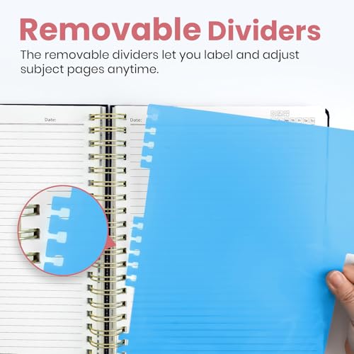 Spiral Lined Notebooks and Removable Dividers & Tabs