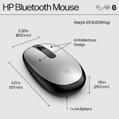 HP 240 BT Mouse Pike Silver - color: Pike Silver, style: BT Mouse