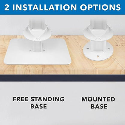 Mount-It! iPad Kiosk Stand, Anti-Theft Steel Countertop Enclosure, White | Locking POS Tablet Stand for Retail, Freestanding or Bolt-Down, 90 Deg Rotation, 75 Deg Tilt, iPad Pro, Air, Gen 7-11 - color: White