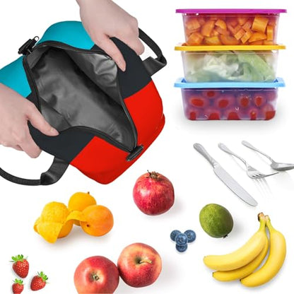 Gamer Lunch Bag Reusable Insulated Lunch Box Large Capacity Meal Tote for Kids Boys Girls Cooler Bag Waterproof Adjustable Shoulder Strap Gamepad Lunch Tote for Work School Picnic Travel Hiking - color: Game02