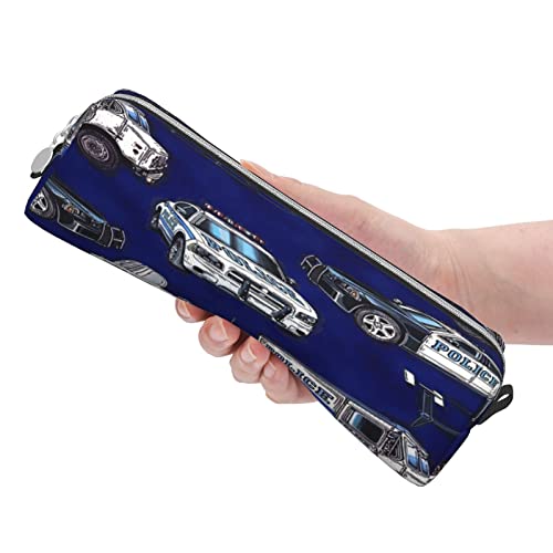 Pencil Case Police Car Big Capacity Pen Case Pencil Bag Pouch Holder Box for School Office Girls Boys Adult