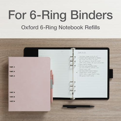 Oxford A5 Refill Paper, 6 Ring Lined Paper with Boxes for To Do Lists, 120 Sheets, 6 x 8.25 Inches, Notebook, Bullet Journal and Planner Inserts (1016732) - size: A5 Refill - To Do Lists