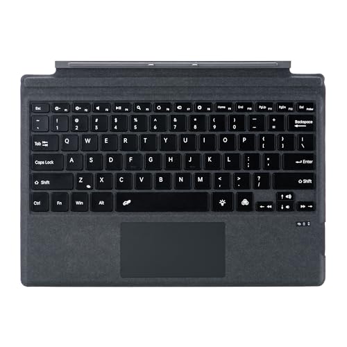 Type Cover for Microsoft Surface Pro 7+ / Pro 7/6 / 5/4 / 3, 12.3 inch, Ultra-Slim Wireless Bluetooth Tablet Keyboard with Multi Touchpad (Charcoal) - color: Charcoal