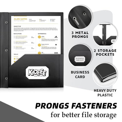 Black Plastic Folders with 2 Pockets&Prongs&Clear Front Cover(6 Pack), Heavy Duty Letter Size Plastic Folders for School Office, Letter Size Paper - size: 6 Pack, style: Heavy Duty 2 Pockets&Prongs&Clear Front Cover