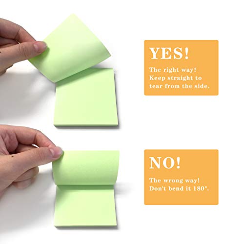 Phthdoty 8 Pads Pop Up Sticky Notes 3x3 Refills Pastel Colors Self-Stick Notes Pads Super Adhesive Sticky Notes Great Value Pack - color: 8 Pads Pastel Pop Up