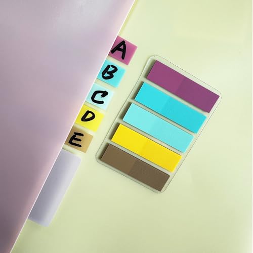 ELII 500 PCS Sticky Index Tabs 2 Inch Book Tabs,Clear Sticky Notes | Pages Notebooks File Tabs, Self Adhesive,Safety Material, Smooth Writing,Transparent,Waterproof,Repositionable,Reading - color: Muse, size: 500