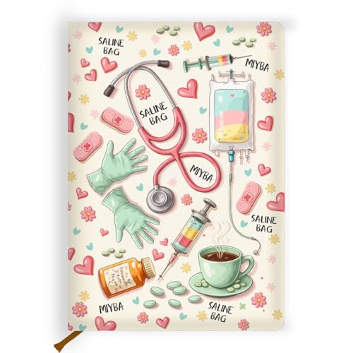 Lovdazzles Pretty Leather Lined Journal Medical Assistant Notebook 200 Pages A5 Ruled Journaling Notebooks, Ma Gifts for Women, Ma Notebook Medical Journal nurses day gift(5.8 x 8.3) - color: Multi 1710
