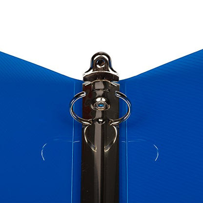 JAM PAPER Plastic 0.75 inch Binder - Blue 3 Ring Binder - Sold Individually - color: Blue, size: 0.75 inch
