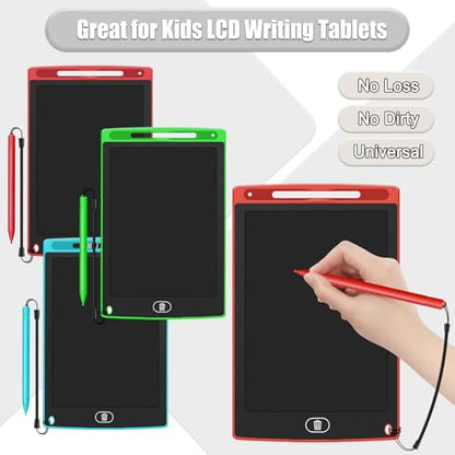 Touch Screen Tablet Stylus Lanyards Length 3.5-40" High Elastic Plastic Tethers for LCD Writing Tablet Pens Anti-Lose Tablet Pen Coil Spring Strap Leash for Office School 8 PCS