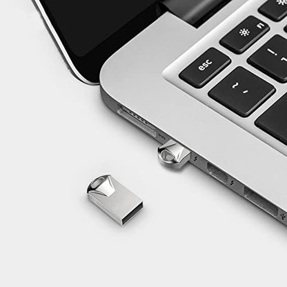 Super Mini USB Flash Drives Memory Sticks Pendrives Jumpdrive Thumb Drive with Waterproof Dustproof Shockproof (Silver 16GB) - color: Silver 16GB