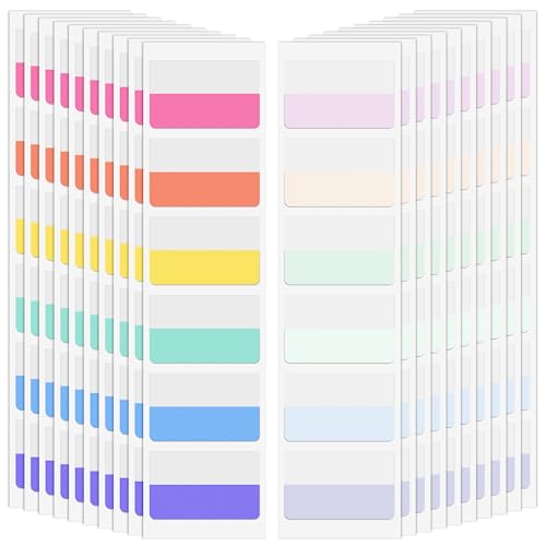 Imeepa 240 PCS Sticky Index Tabs, 12 Colors Page Markers(1.8x1 inch) | Writable & Repositionable File Tabs, Perfect For Notes, Document Classification, Reading, 12 Bright Colors - color: Large-240pcs