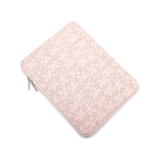 Kinmac 360° Protective Vertical Laptop Sleeve Case Cover Bag (Pink Floweret PU, 12.5 inch-13.3 inch) - color: Pink Floweret PU, size: 12.5 inch-13.3 inch