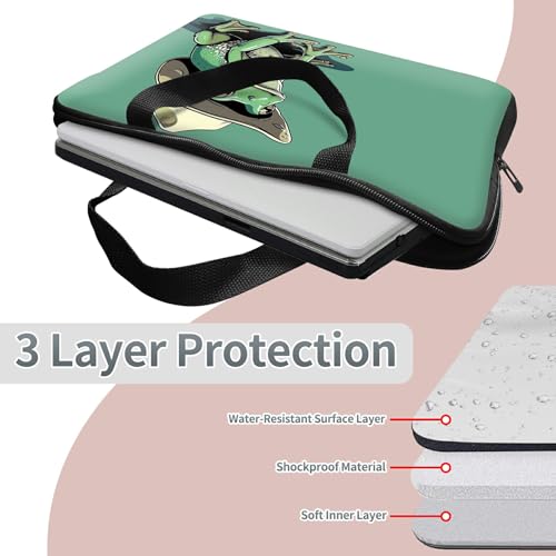 Universal Tablet Laptop Sleeve Case 10 inch, Green Frog Slim Carrying Case Durable Handbag Travel Laptop Bag for 7 to 10-inch Laptops/Notebook/Kids Tablet/ipad/eBook Readers - color: Green Frog, size: 10 inch