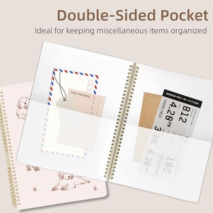 Cute Spiral Notebook journal A4 Aesthetic Pretty Design for Women Girls Kawaii with Pocket, 8.5 x 11 inch, Graph, Better Dog - color: Better Dog, style: Graph