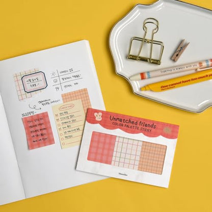 Monolike Color Palette Sticky Unmatched Friends B Set 4p - Self-Adhesive Memo Pad 30 Sheets - color: Unmatched Friends B Set