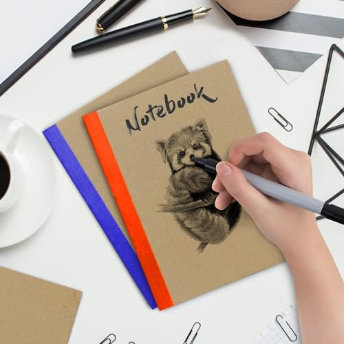 Rosmonde 50 Pack A5 Kraft Notebook, Wide Ruled, Bulk Journal Notebook A5 | Bulk Composition Notebook, 120 Pages (60 Sheets) Thick Notebook, 8 x 5.7, Bulk Kraft Travel Journals, Notebook for School - size: 50 Pack | Bulk Value, style: Wide Ruled - Kraft Co