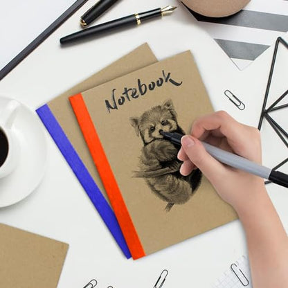 Rosmonde 50 Pack A5 Kraft Notebook, 120 Pages(60 Sheets) Thick Notebook, Long Lasting, Wide Ruled, 8 x 5.7, Bulk Composition Notebook, Bulk Kraft Travel Journals, Notebook for School - size: 50 Pack | Bulk Value, style: Wide Ruled - Kraft Cover