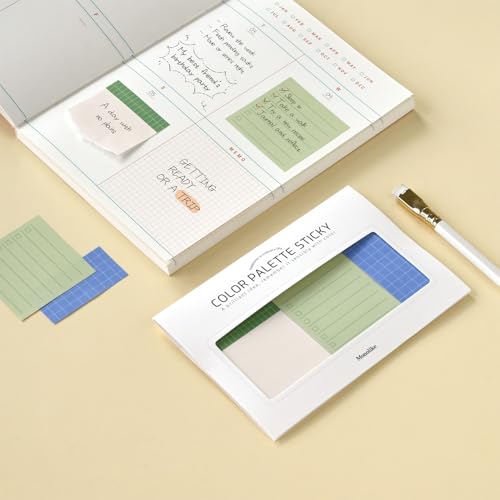 Monolike Color Palette Sticky Plan 30p Series. 2 A Set 4P - Self-Adhesive Memo Pad 30 Sheets - color: Plan 30p Series. 2 a