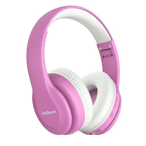 JoySpark Kids Bluetooth Headphones, Lightweight Wireless Headphones for Kids, 85/94dB Volume Limited, 60 Hours Playtime, Bluetooth 5.3, Over-Ear Toddler Headsets with Built-in Mic-Pink - color: Pink