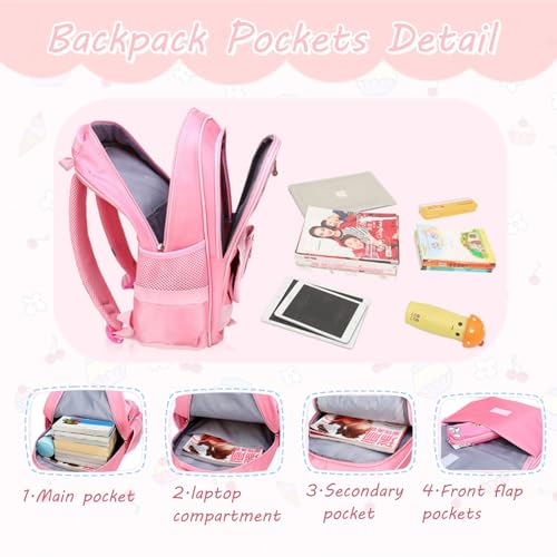 Girls Rolling Backpack Cute Bowknot Kids Schoolbag with Wheels Trolly BookBag for School-2 Wheels - color: A27#black-2 Wheels, size: 2 Wheels