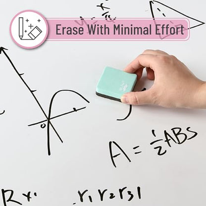Mr. Pen- Mini Magnetic Dry Erase Erasers, 2" x 2", 24 Pack, Green | Small Magnetic Whiteboard Dry Erase Erasers Bulk for Kids, Teachers, Students and Classroom Supplies - color: Green, size: Square