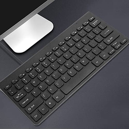 Wired Keyboard and Mouse, Ultra-Thin USB Keyboard Optical Mouse Set ComboFull Size Wire Corded Keyboard Mouse Combo Set with Number Pad for Laptop,PC,Desktop(Black)