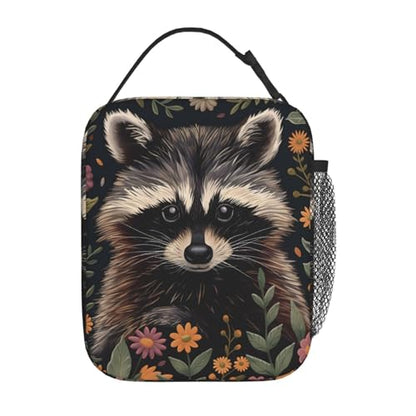 Insulated Lunch Box for Kids Boys Girls, Reusable Lunch Bag for School, Office, Work, Picnic, Travel, Raccoon Lunch Box - color: lunch box 87