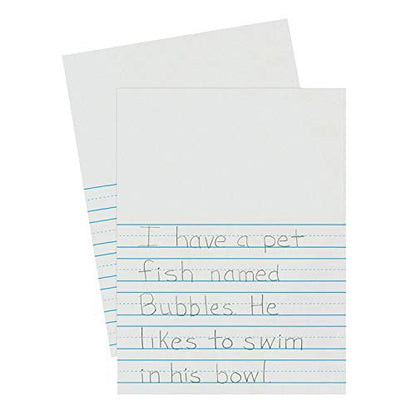 Pacon 2656 Newsprint Handwriting Paper, Picture Story, 7/8" x 7/16" x 7/16" Ruled 9" x 12", Ruled Short, 500 Sheets - size: 500 Sheets, style: With Skip Space