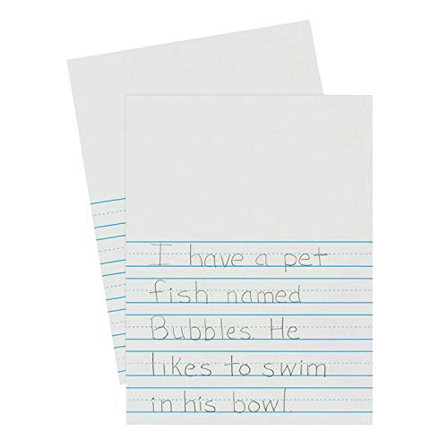 Pacon 2656 Newsprint Handwriting Paper, Picture Story, 7/8" x 7/16" x 7/16" Ruled 9" x 12", Ruled Short, 500 Sheets - size: 500 Sheets, style: With Skip Space