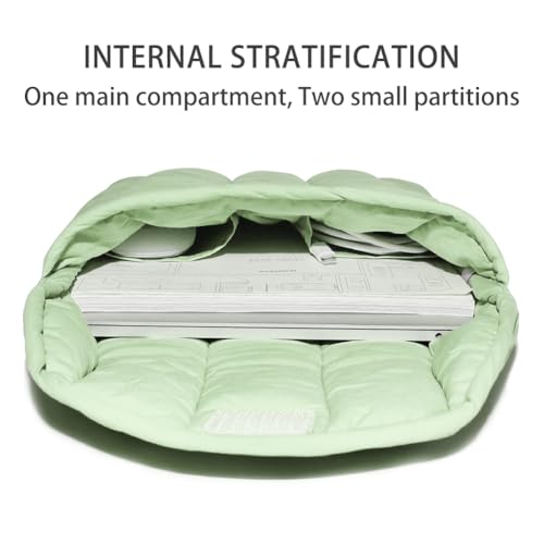 Puffy Laptop Sleeve 11-12 Inch, Soft Laptop Case, Mint Green | Compatible with 11-12 Inch Macbook Pro/Air, Asus/Dell Xps/Lenovo Laptops, Protective Carrying Bag for Women and Men - color: Mint Green, size: 11/12