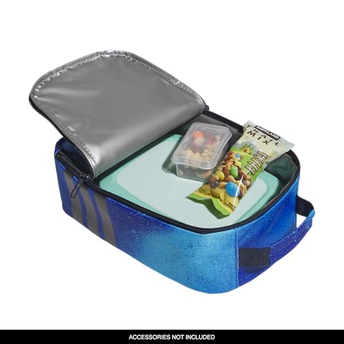 adidas Kids Santiago Lunch Bag for Girls & Boys – Insulated Cooler Lunchbox, 8L - color: 4.0/Spray Gradient Team Royal Blue