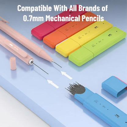 Mr. Pen- 0.7 mm Lead Refills for Mechanical Pencils, 5 Pack | 500 pcs (100 per Tube), Black, HB Graphite Lead, Standard Mechanical Pencil Refills for Drawing and Sketching - size: 0.7mm 500 pcs